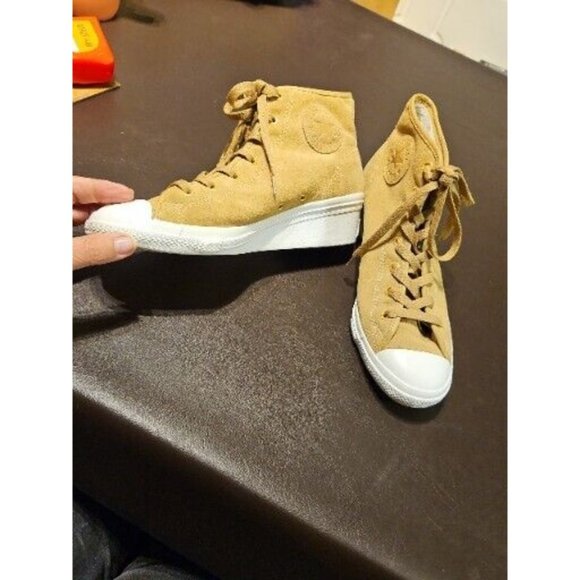 Rare Immaculate SIZE 6 Preloved high heel Converse AllStar Suede thin fur lining - Picture 4 of 16